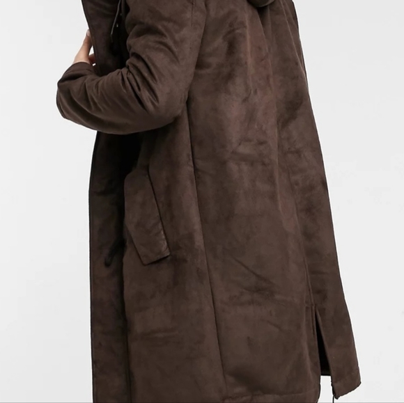 NWT Urban Code Coat Faux Suede Parka - Picture 3 of 9